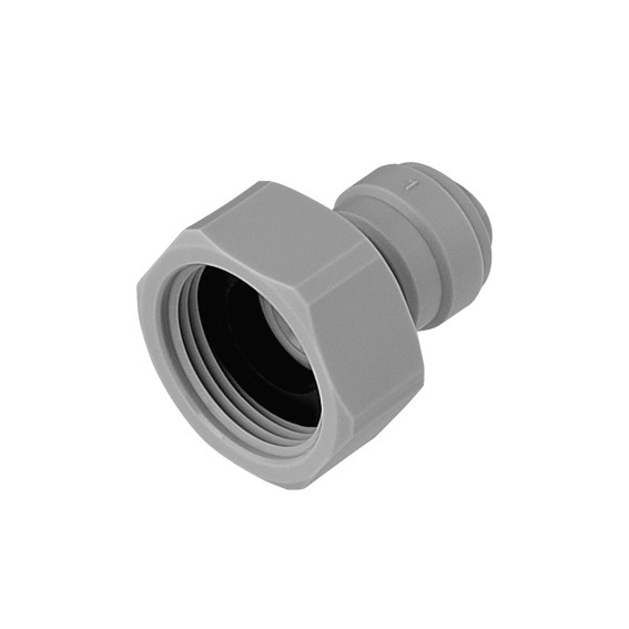 Terminale diritto femmina Ø tubo - filetto BSP 1/2" x 3/4"