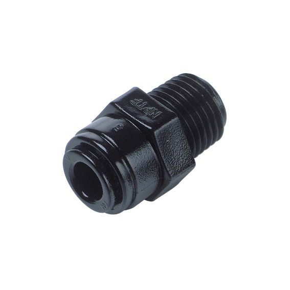 Terminale diritto tubo Ø - filetto conico BSPT 22MM x 3/4
